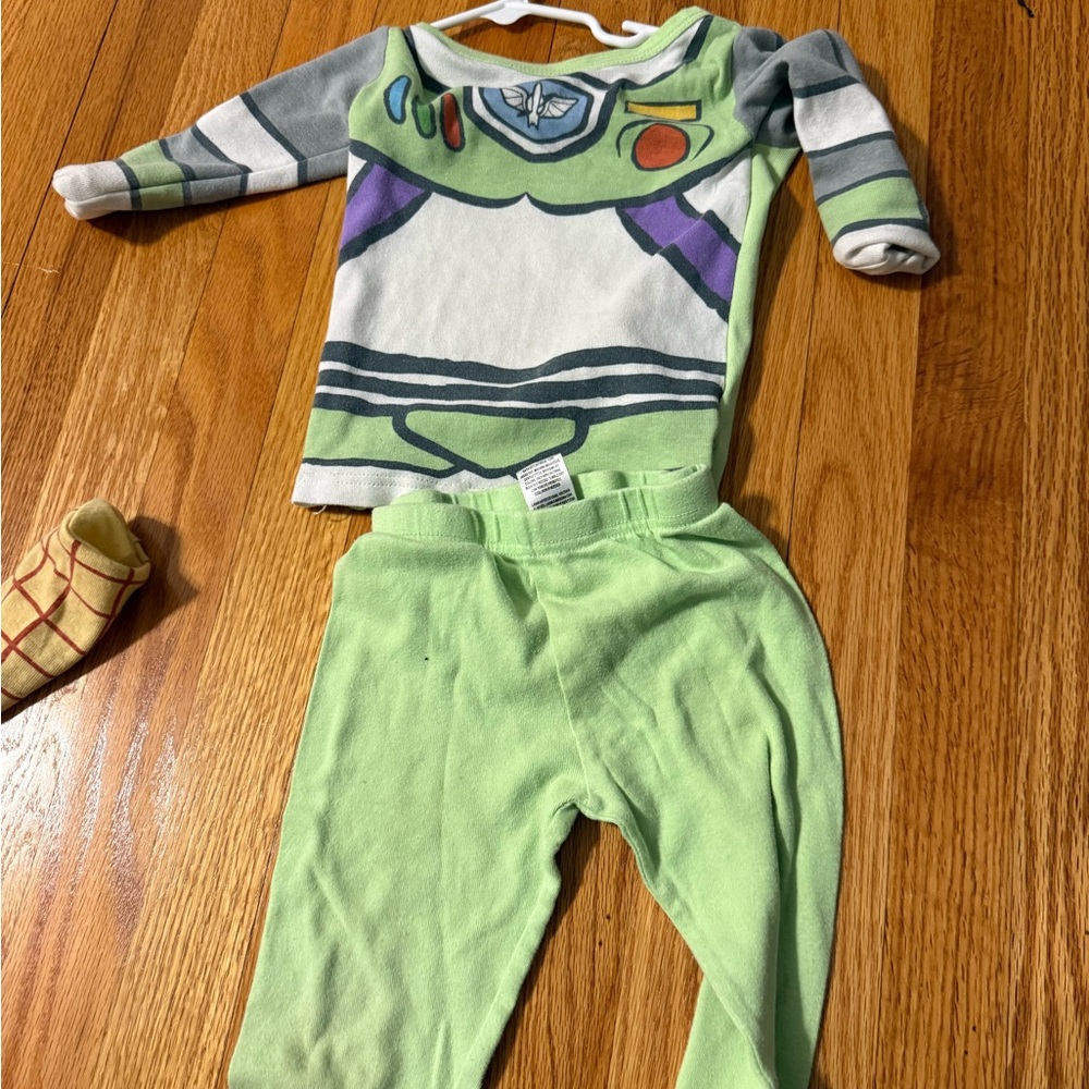 Green and White Toy-Inspired Pajama Set